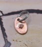 Recycled Oval Copper Good Luck Bindrune Split Keyring Charm, Bag Charm. - Image 5