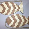 Stripy Fish Trivet in Sapele and Tulipwood