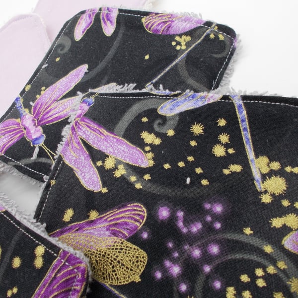 7 Reusable Face Wipes - Dragonfly