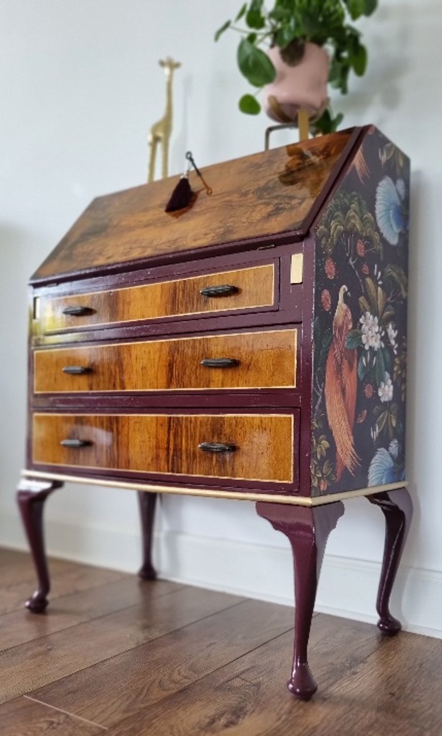 Antique vintage writing desk bureau 