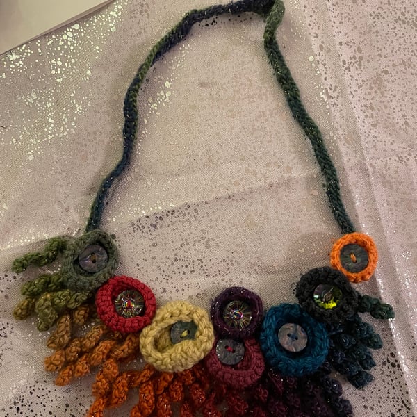 Colourful Crochet Necklace