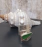 Unique Chuky Light Green Seaham Seaglass Wide Textured Spiral  Ring  - Image 6