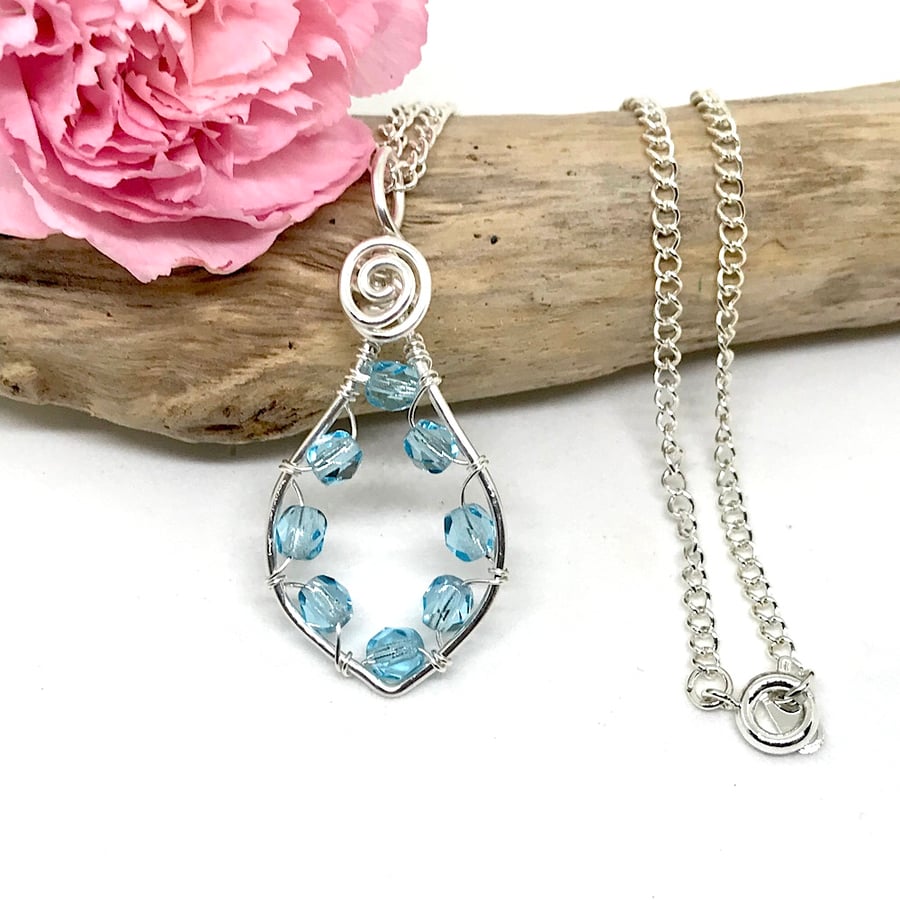 Turquoise Blue Pendant Necklace