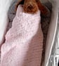 Cosy and Soft Hand Knitted Blanket, Comforter for Baby or Toddler 60x75cm - Image 4