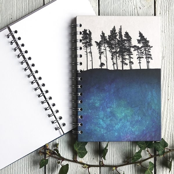 Northumbria Tree Ridge Spiral Notebook: Botanical Hardback Journal