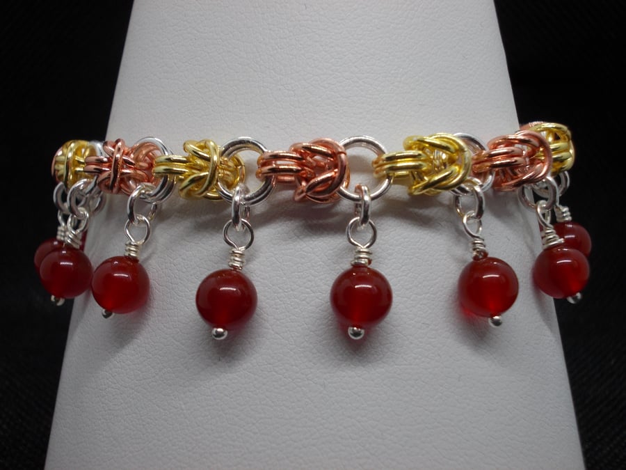 SALE - Red berry charm bracelet