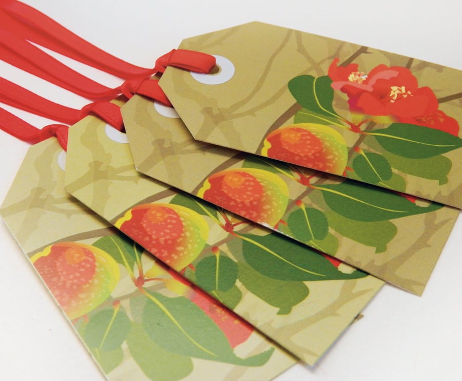 SALE - Quince Gift Tags, Pack of TEN tags
