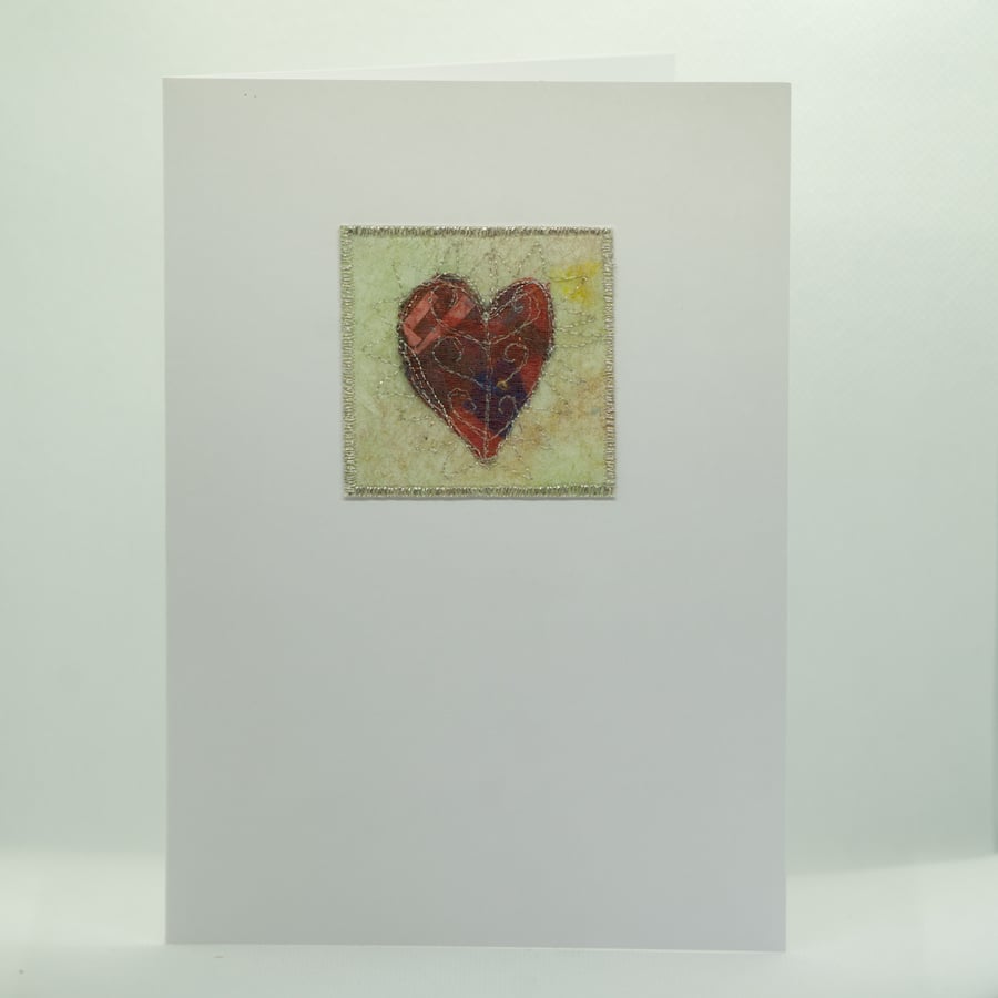  Personalised Mixed Media Heart Valentines Card 