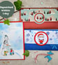 Christmas Gift Wallet and Card Set - cards gift wallets, handmade, santa snowman - Image 1