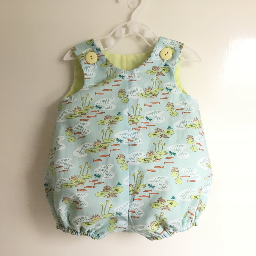 Baby Boy or Girl Bubble romper, vintage style romper, baby shower gift, 0-3 m