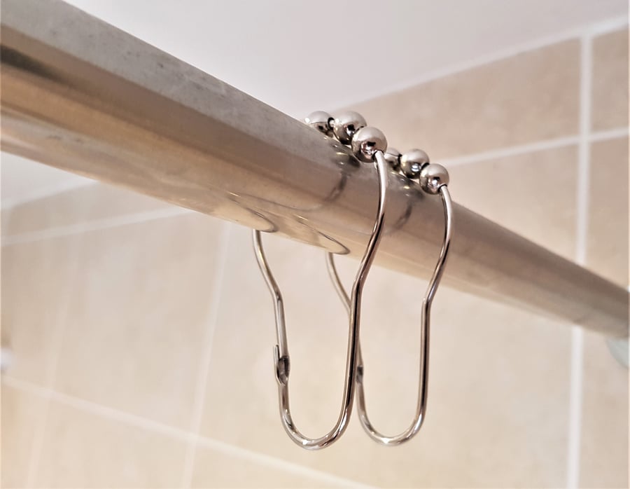 easyglide metal shower curtain hooks - Folksy