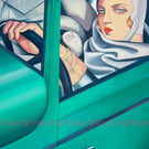 Signed Giclee  X large mounted print of my Lempicka 'Autoportrait' painting 