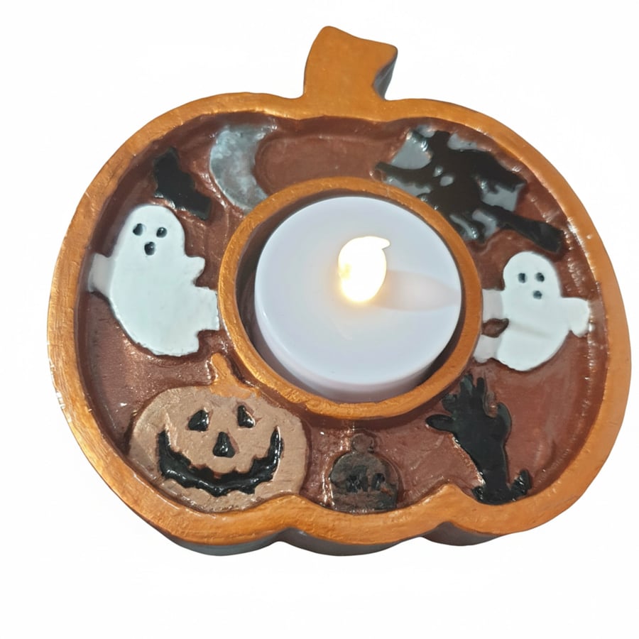 Pumpkin t light holder
