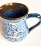 Mug - Hand Thrown Stoneware Ceramic Blue Glazed Mug 