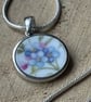 Handmade Necklace, Unique, Eco Friendly, Sterling Silver, Forget me not.