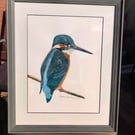 “King of the River” original framed watercolour 