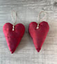 One Red Fabric Heart with Star Button and Personalised Message Wedding Proposal - Image 3