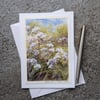 Shady Cow Parsley. Blank Card. Handpainted Original 260172