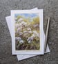 Shady Cow Parsley. Blank Card. Handpainted Original 260172