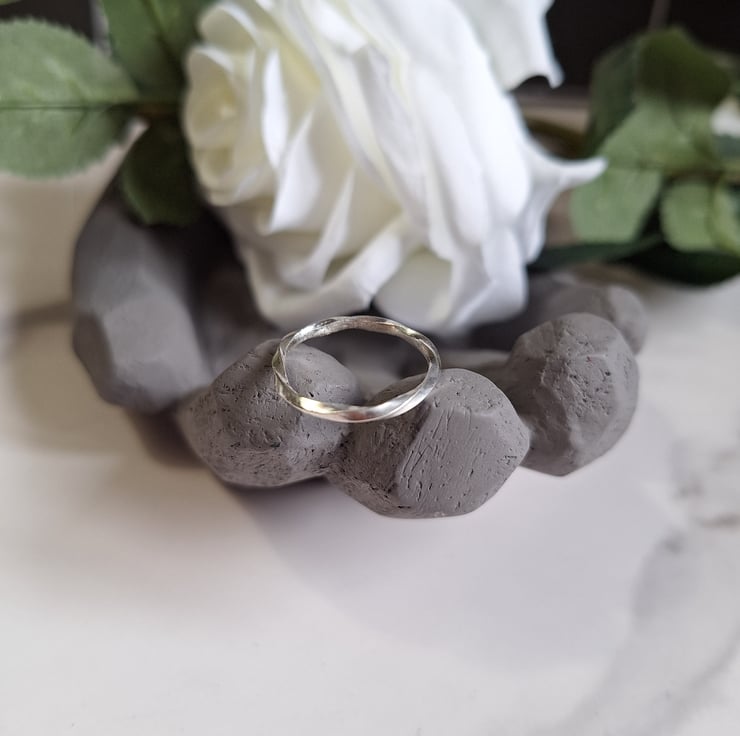 Twisted Spiral Stacking Ring in Recycled Sterli... - Folksy