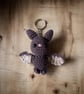 Handmade Crochet Bat Keychain Amigurumi Animal Bag Charm, Soft Plush Accessory