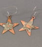 Smudgy Stars Brass & Silver Earrings - Image 2