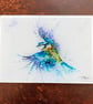 Bluetit Glass Placemat, Wildlife Design Table Mat, Glass Trivet, Hot Plate, Wate - Image 1