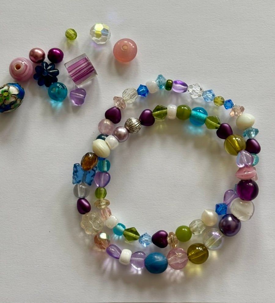 Beautiful Boho Rainbow Bead Bracelets