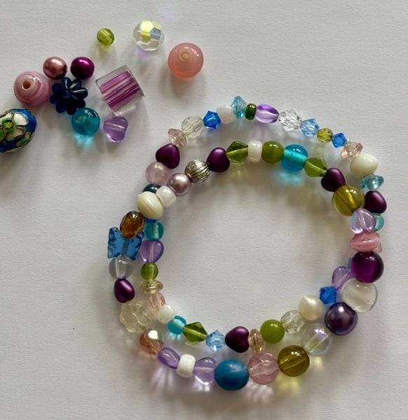 Beautiful Boho Rainbow Bead Bracelets