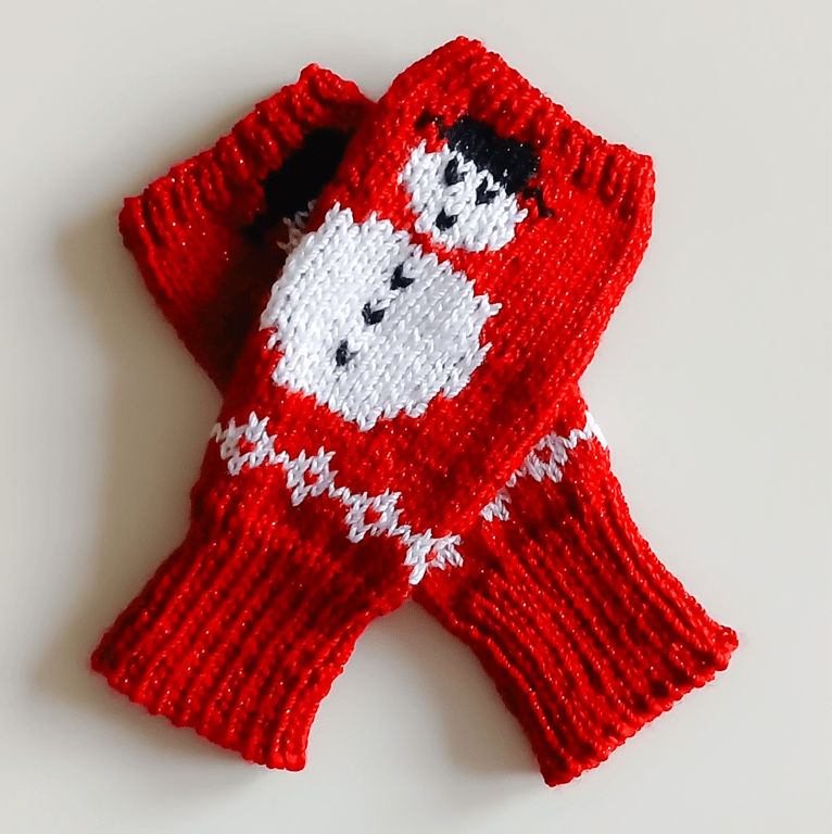 KNITTING PATTERN PDF Christmas Colours Wrist Warmers