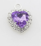 (P040S purple) 10 pcs, 14mm Crystal Pendants