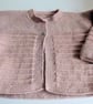 Toddlers Handknitted Jacket Cardigan, Soft Pink, 3 to 4 years, hm130