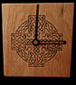 Solid Oak Gothic Cross Mantle Clock