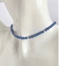 Blue Agate Wrap Bracelet - Choker  - Image 10