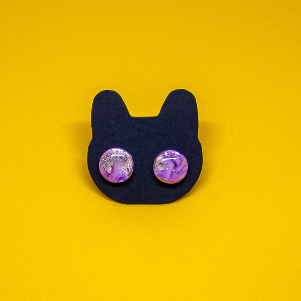 Purple and Gold Foil Studs