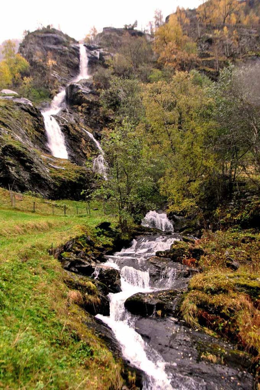 Waterfall Flamsdalen Valley Flam Norway Photograph Print
