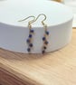 Lapis Lazuli Dangle Earrings, Gold Stainless Steel, Healing Crystal - Image 2