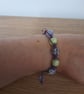 SHADES OF PURPLE, PINK AND LIME MACRAME BEADED BRACELET. - Image 3
