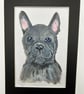 Original French bulldog portrait 5x7"  - Image 3
