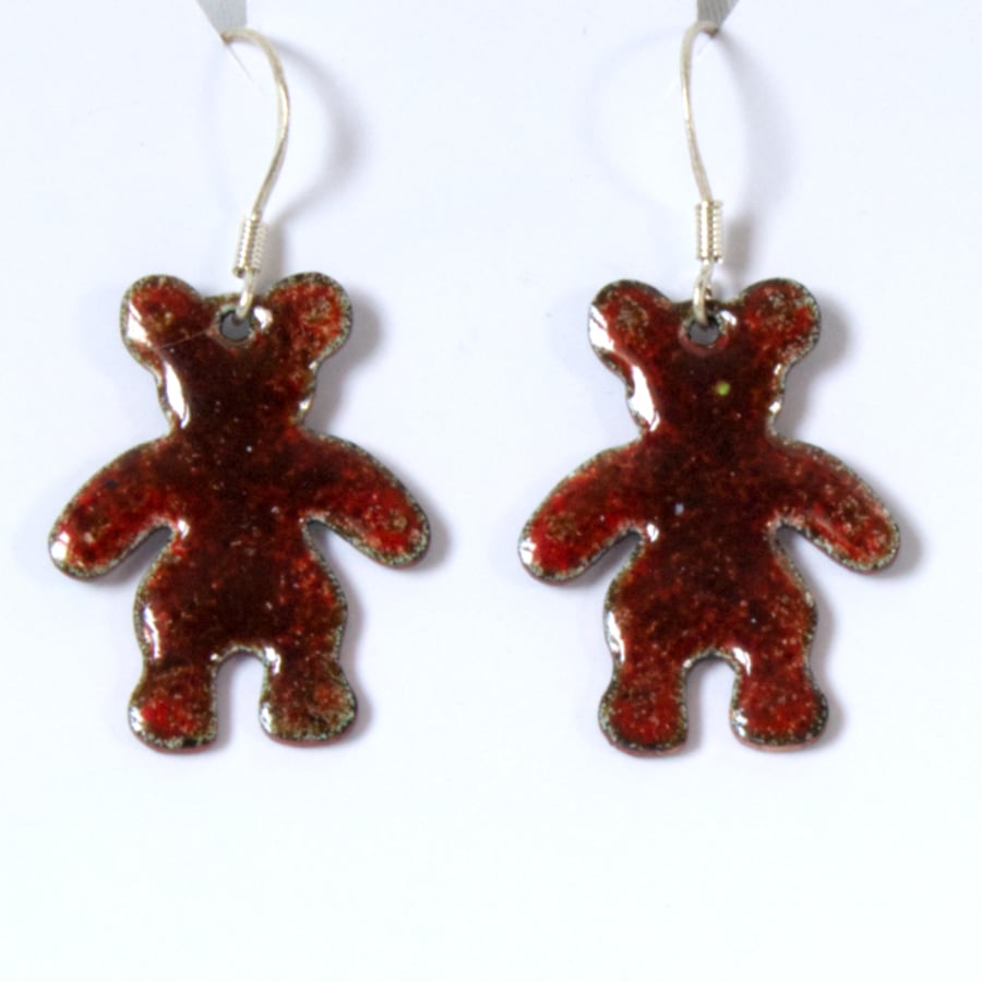 brown bear earrings