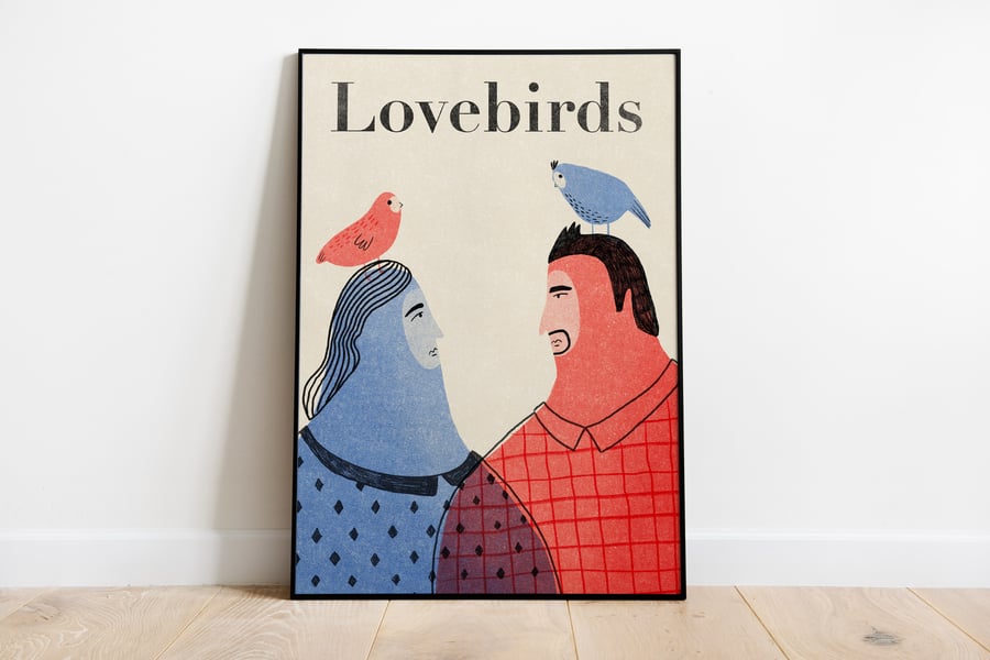 Lovebirds, A3 Poster