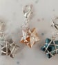 Set of 3 Handmade Wire Wrapped Star Zipper Charms