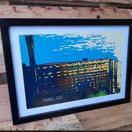 Parkhill Flats Sheffield A4 print