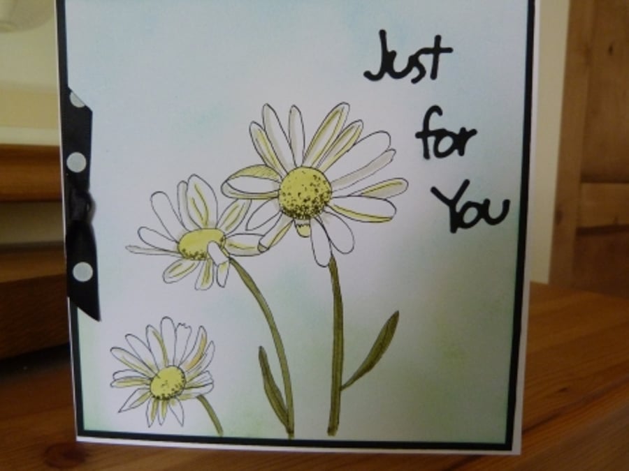 Just For You Daisy Birthday Card