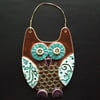 Brown Owl ceramic hanging decoration 