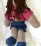 Daisy hand knitted doll - Image 3