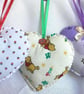 Handmade Fabric Hanging Heart Decoration Choose Your Design