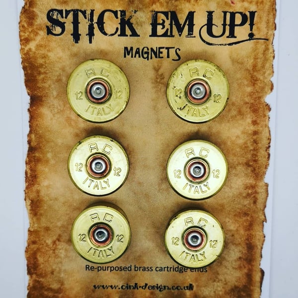 Stick em up repurposed cartridge magnets