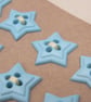 8 Cute Mixed Colour Star Shaped Buttons - Image 4