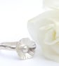 Silver flower stacking ring - Image 2